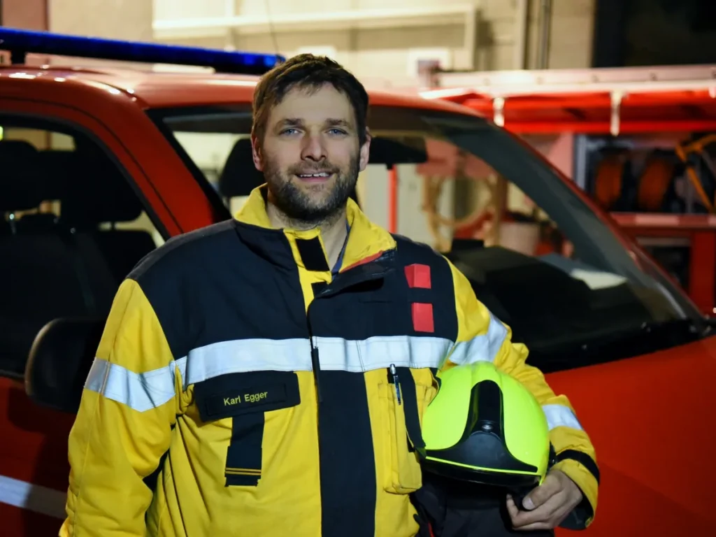 Karl Egger, Vizekommandant der Feuerwehr Herrschaft